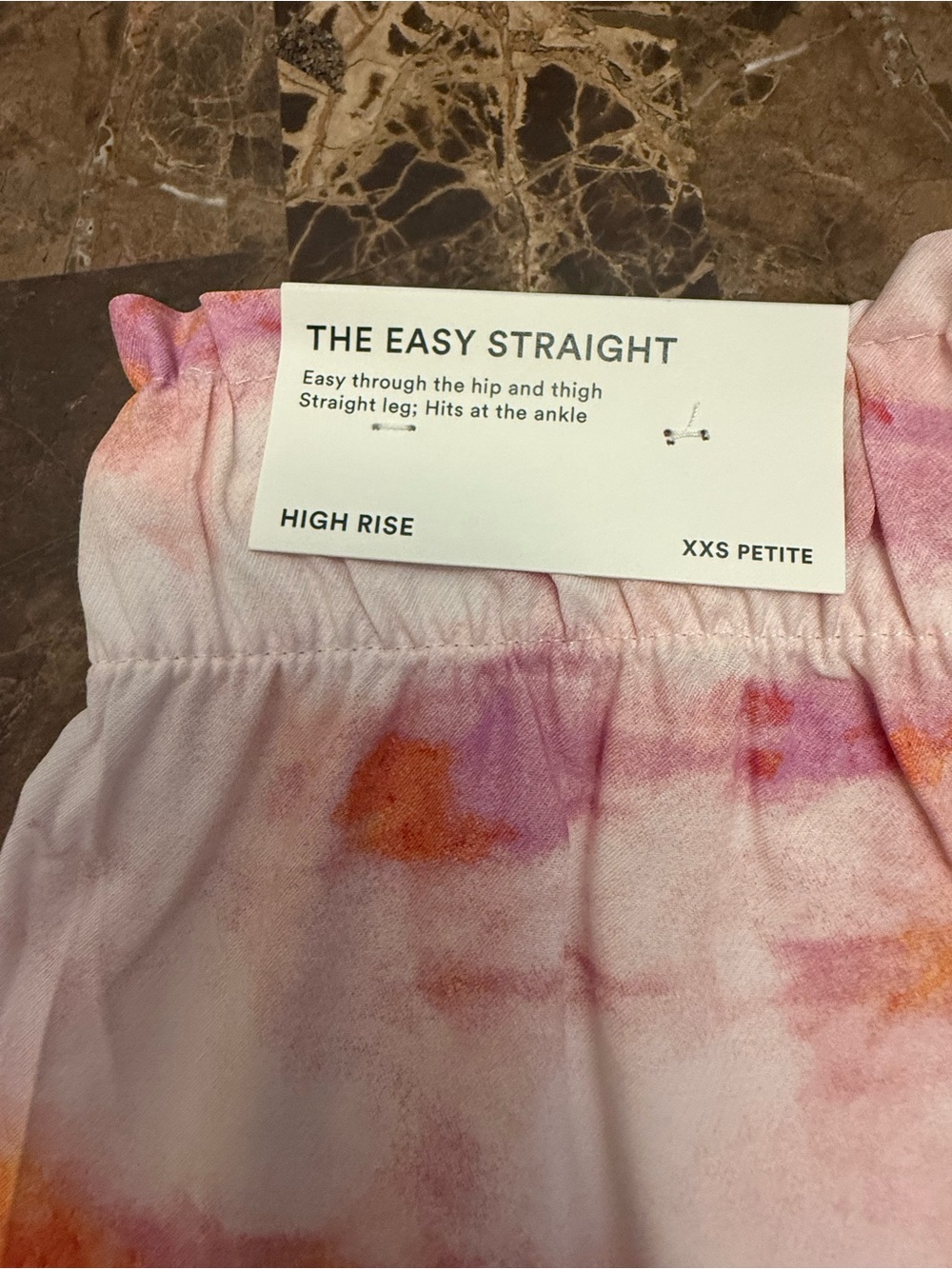 Ann Taylor White Tie-Dye Joggers with Pink, Red & Orange Accents - Picture 12 of 16